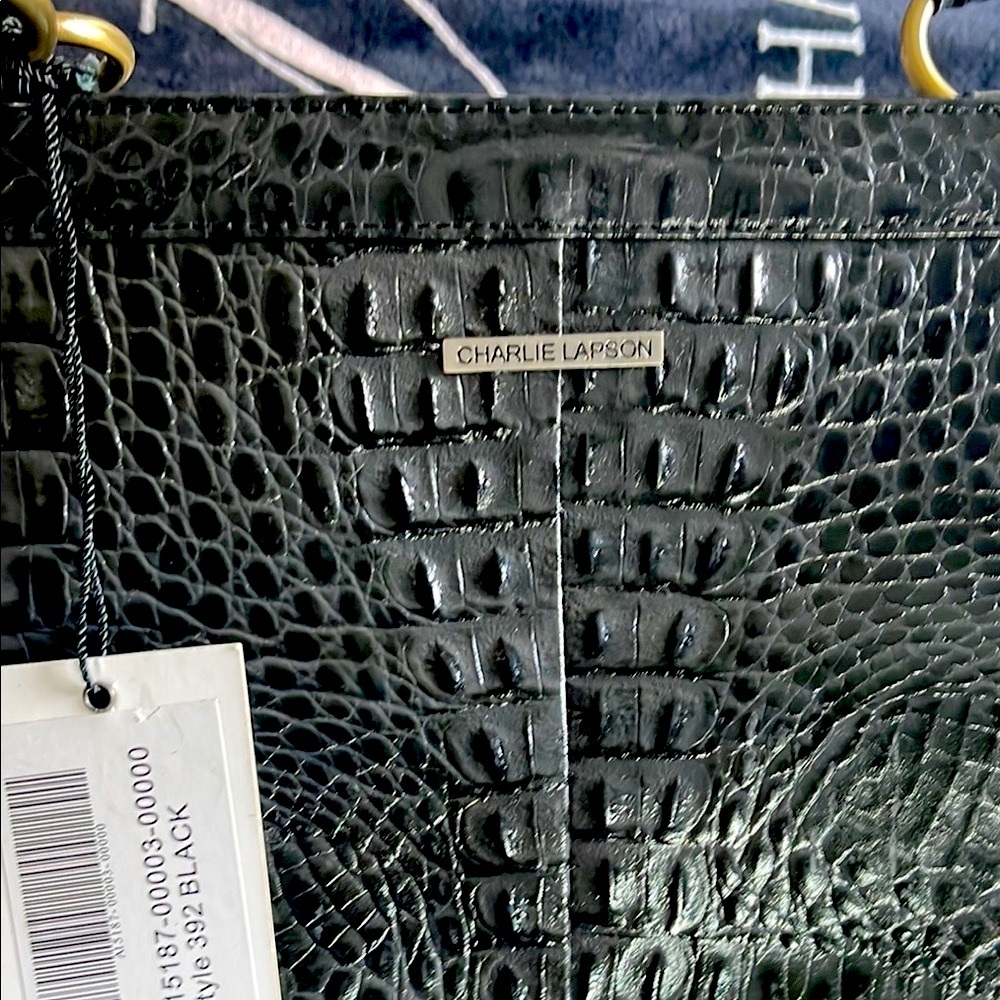 VIDEO- NWT- beautiful Croco embossed Leather Shoulder Bag